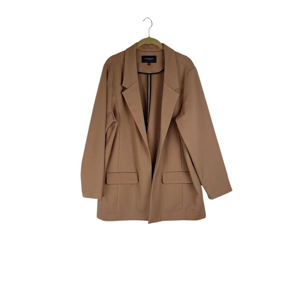 Liverpool Boyfriend Blazer With Princess Dart Maple Brown Open Front Ponte 2X - Picture 1 of 9